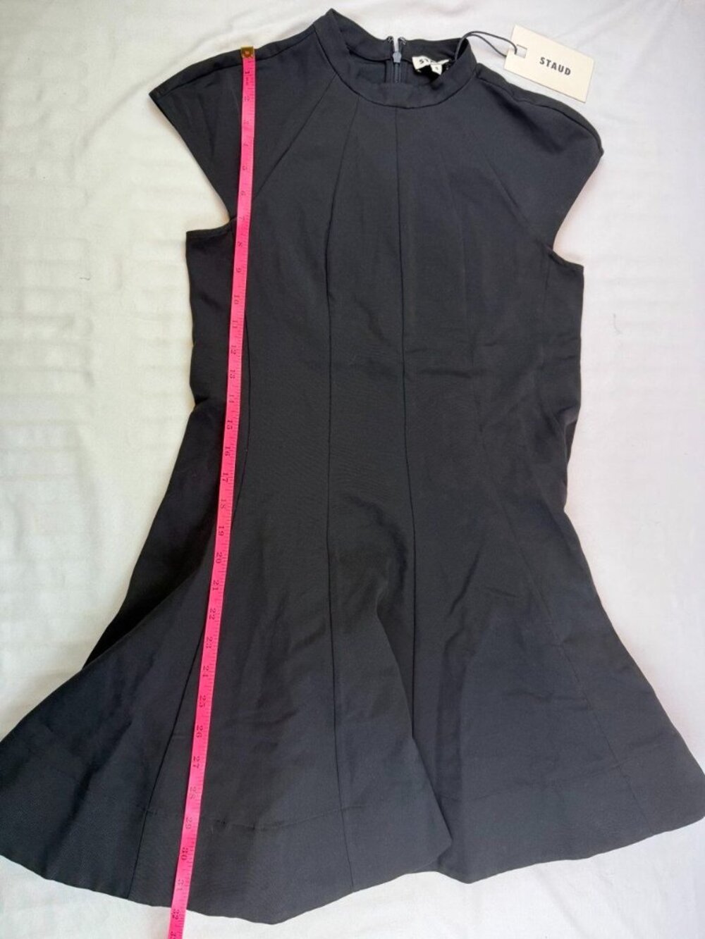 NWT STAUD Ellie Fit & Flare Cap-Sleeve Minidress Size Small - Picture 11 of 11